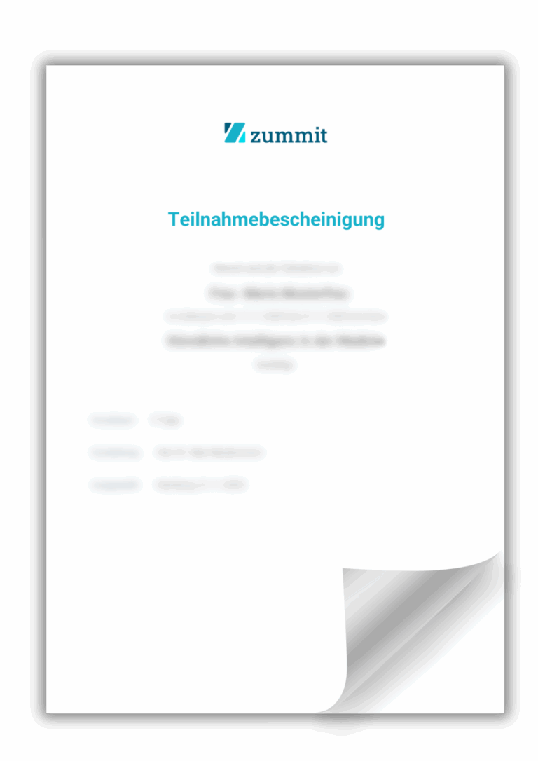 Vorlage Teilnahmebescheinigung Muster